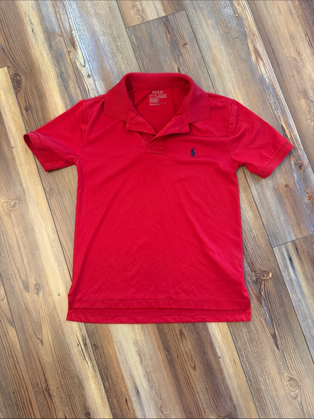 Polo Ralph Lauren Performance Red Polo Shirt with Navy Pony